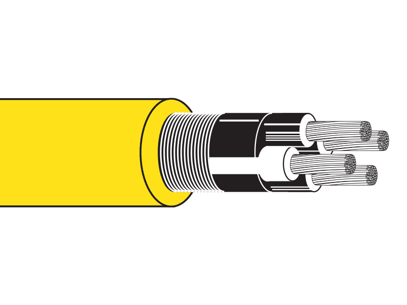 Cavo Di Alimentazione Flessibile TPC Super-Trex Ultra Gard 16/4C SOOW – 10 Piedi – Giallo