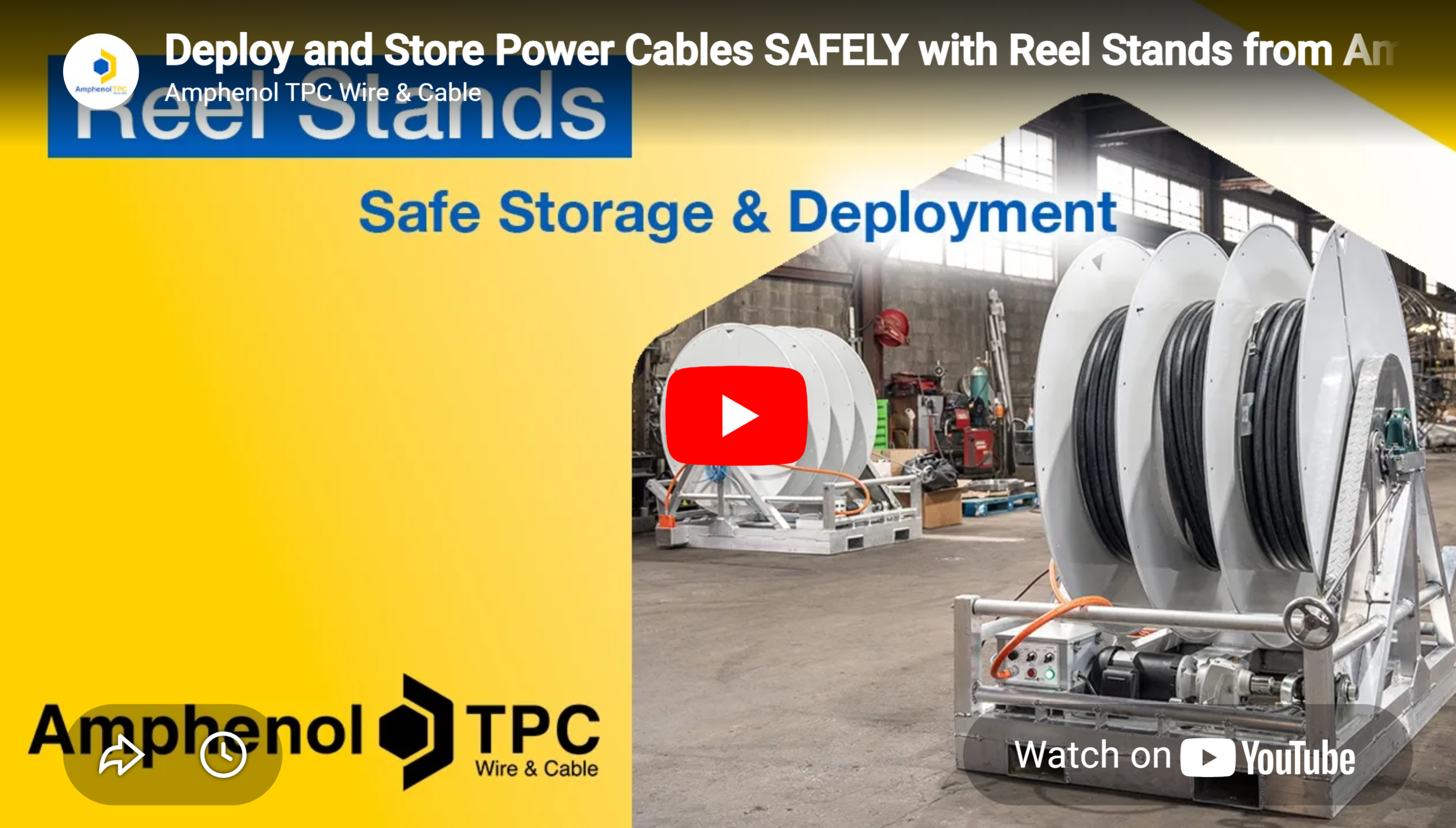 Cable Reel Stands Video Thumbnail: The Solution For Increasing Productivity and Safety